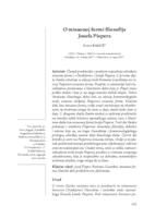 prikaz prve stranice dokumenta O misaonoj formi filozofije Josefa Piepera